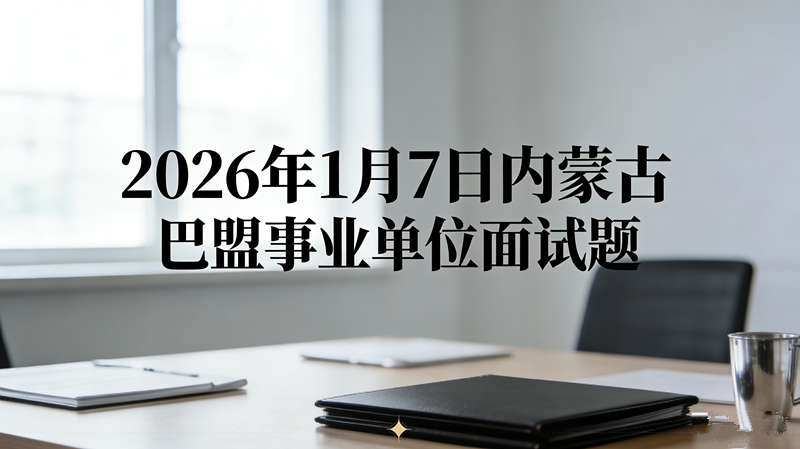 2026年1月7日下午内蒙古巴盟事业单位面试题 2026年1月7日下午内蒙古巴盟事业单位面试题