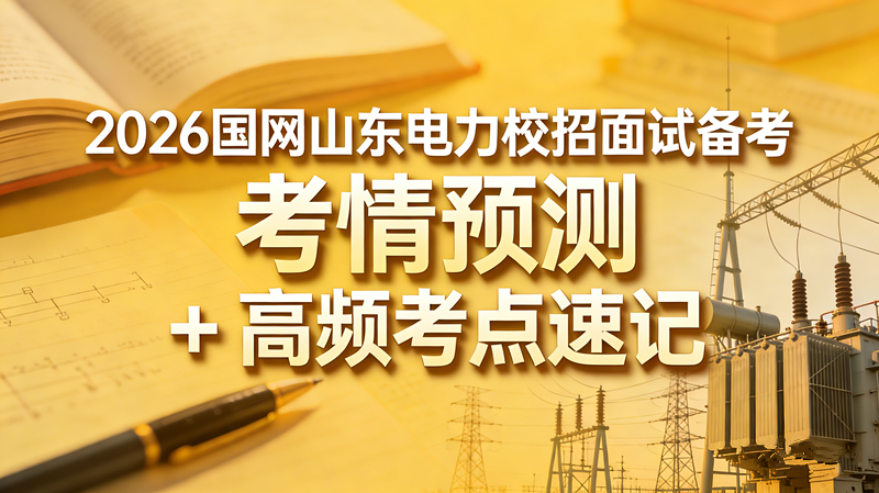2026国网山东电力校招面试备考 考情预测 + 高频考点速记 2026国网山东电力校招面试备考 考情预测 + 高频考点速记